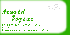 arnold pozsar business card